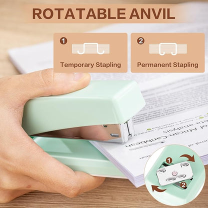 Deli Stapler, 12 Pack Staplers with 12000 Staples and 12 Staple Removers, Staplers for Desk, 25 Sheet Capacity, Assorted 6 Colors