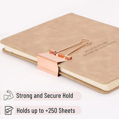 Mr. Pen- Jumbo Binder Clips, 2 Inch, 12 Pack, Rose Gold