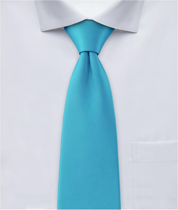 Jacob Alexander Solid Color Mens Tie - Soft-lined Necktie - Timeless Formal Look for Weddings and Business - (Regular Size)