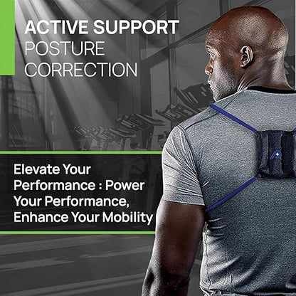 PRIMEKINETIX PostureMedic Dynamic Posture Corrector - Active Resistance Training System for Upper Back Strengthening & Shoulder Alignment - Stretches Chest, Strengthens Back - Doctor Recommended - Size S (Red)