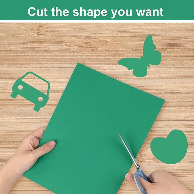 OcePor 80 Sheets Green Cardstock Paper, Colored Printer Paper 8.5 x 11, Thick Construction for Cards Making, Scrapbook，Office Printing, Invitations, Certificates，DIY Crafting 92 lb/250gsm