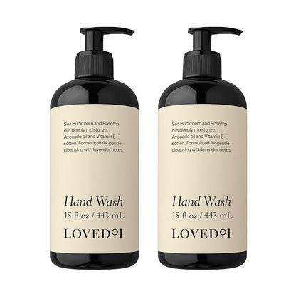 Loved01 Hand Wash, John Legend Skincare, Liquid Hand Soap, Gentle & Hydrating, Cruelty-Free, Formulated with Nourishing Oils & Soft Lavender, 2-Pack (15 oz each)
