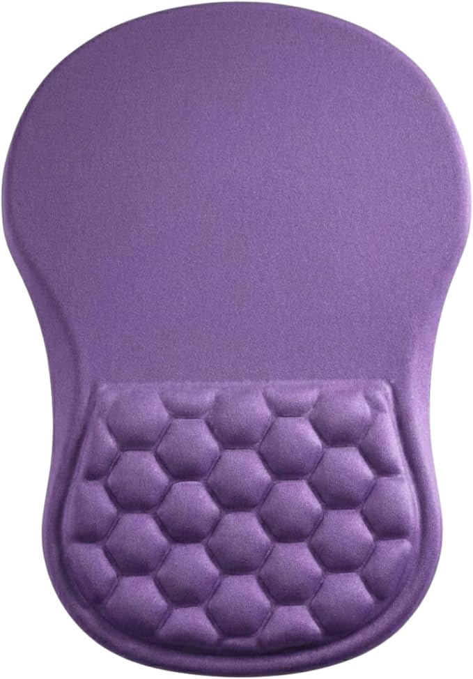 Ergonomic Mouse Pad with Wrist Support, Memory Foam Wrist Rest for Carpal Tunnel & Wrist Pain Relief, Non-Slip Rubber Base, Comfortable Gaming Mousepad for Computer, Laptop, Office & Home