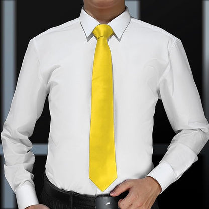 KOOELLE Men's Ties Solid Pure Color Plain Neckties Formal Black Ties For Men