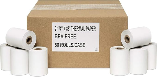 Thermal Receipt POS Paper Rolls (2-1/4" x 85' Thermal)