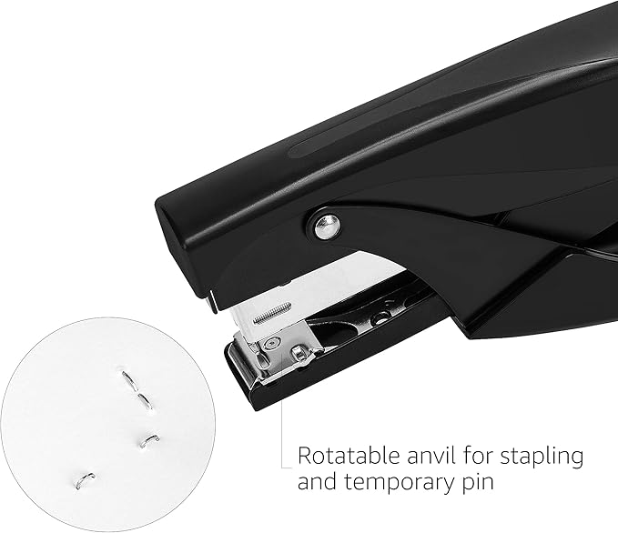 Amazon Basics Hand Held Plier Stapler, 25 Sheet Capacity,Heavy Duty Staper,Black
