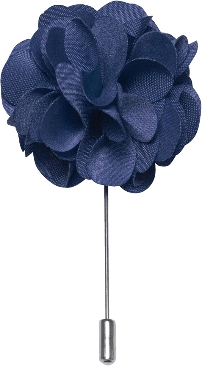 RBOCOTT Solid Color Tie and Pocket Square Hankerchief with Lapel Pin Set for Men