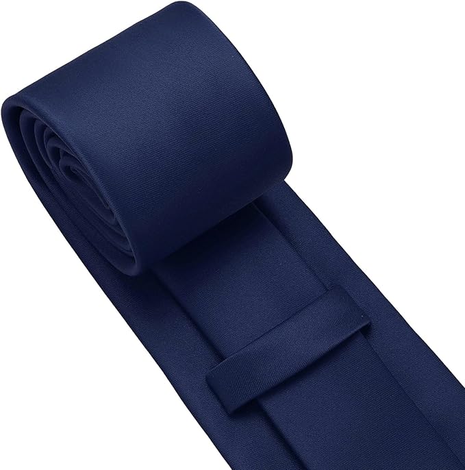 PenSee Men's Tie Set Solid Pure Color 3.15" (8CM) Classic Formal Plain Necktie and Pocket Square Set For Men
