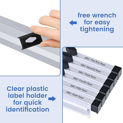 6 Pack Blueprint File Hanging Clamps 30" Blueprint File Clips with Label Holder Binding Strips Blueprint Binders for Construction Plan Poster Architectural Drawing Arts Maps Large Document