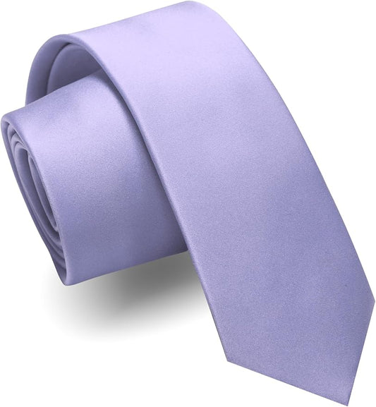 RBOCOTT 2.4“ Solid Color Skinny Tie Business Wedding Necktie for Men(6cm)