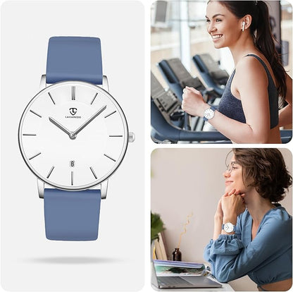 BEN NEVIS Watch, Mens Watch, Minimalist Fashion Simple Wrist Watch Analog Date with Leather Strap
