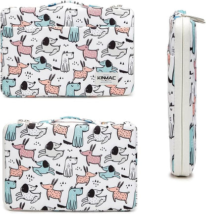 Kinmac 360° Protective Laptop Sleeve Case Bag Cover with Handle for MacBook Pro 16 inch,16 inch HP,Lenovo,Dell,ASUS,Acer Ultrabook and Business Laptop (Cartoon Dogs)