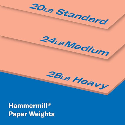 Hammermill Colored Paper, 20 lb Salmon Printer Paper, 11 x 17-1 Ream (500 Sheets) - Made in the USA, Pastel Paper, 102103R