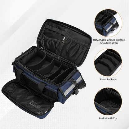 Medical Bag,First Aid Bag,Emergency Bag, Organizer Professional First Responder Trauma Bag with Detachable Dividers for Nurses,Home Health Care, EMT(Bag Only)
