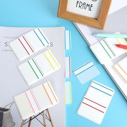 2 Inch Colored Sticky Tabs 240pcs Adhesive Flag Tabs Writable and Repositionable File Tab Colored Page Markers Labels Bookmark Sticky Tab for Books and Classify Files Binder File Folders