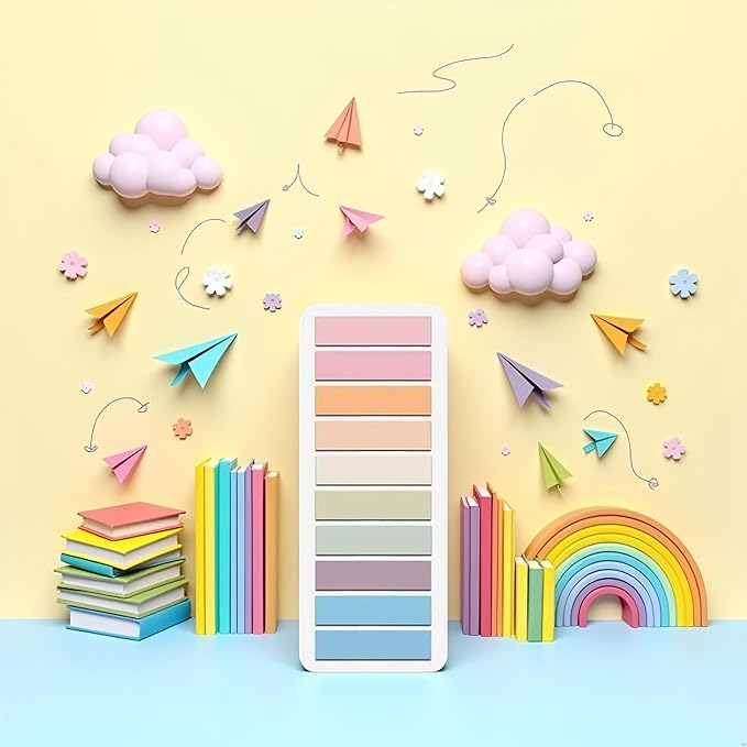 200 Pcs Sticky Index Tabs, Page Markers Notes Tabs Writable and Repositionable Book Flags Tabs Strip Index Tabs for Page Marking Classify File Self-Stick Notes (Pink)