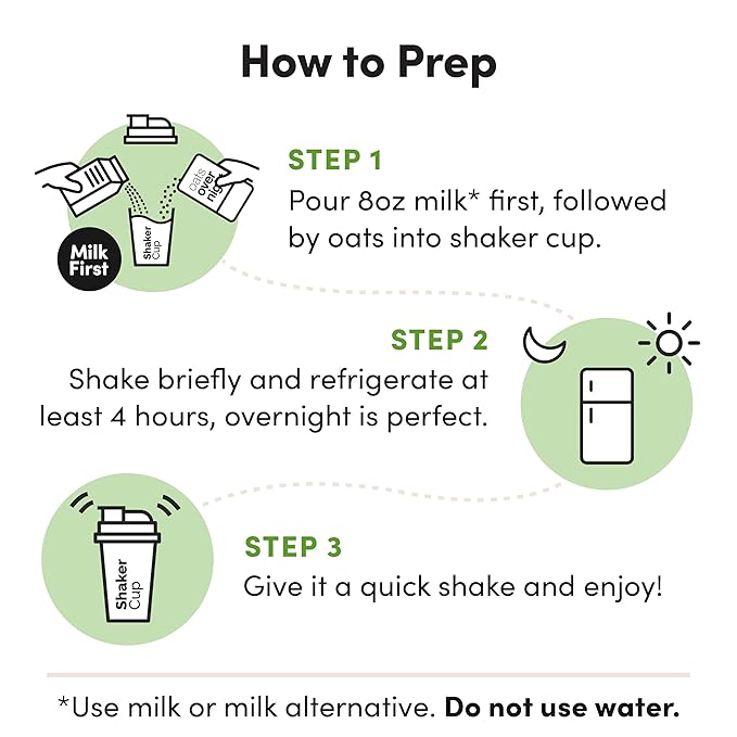 Oats Overnight Dessert Variety Pack - High Protein, High Fiber Breakfast Protein Shake - Gluten Free Oatmeal, Non GMO High Protein Oatmeal - Salted Toffee, Chocolate Satin Pie & More Flavors (16 Pack)