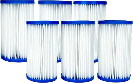 Cold Plunge Water Filter Cartridges, 20 Micron Sediment Filter Replacements, Universal 2.5” x 5” Fit for Cold Plunge Chillers, Ice Baths, Under Sink & Whole House Water Filter Systems, 6-Pack