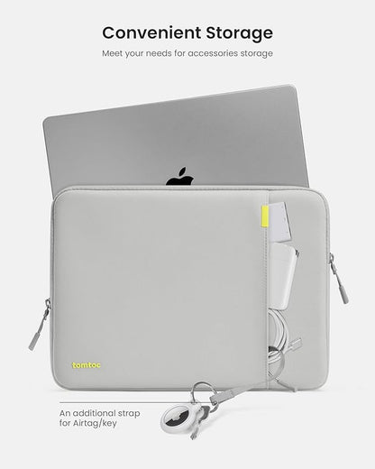 tomtoc 360 Protective Laptop Sleeve for 14-inch MacBook Pro M4/M3/M2/M1 Pro/Max A3112 A3401 A3185 A2992 A2918 A2779 2024-2021, Water-Resistant Case Bag with Accessory Pocket for 13.8 Surface Laptop 7