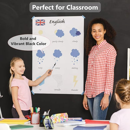 SFAIH Fine Tip Dry Erase Markers - 144 Pack Black Whiteboard Markers for Large Facilities, Low-Odor White Board Markers Bulk Institutional Pack, Non-Toxic Easy Clean