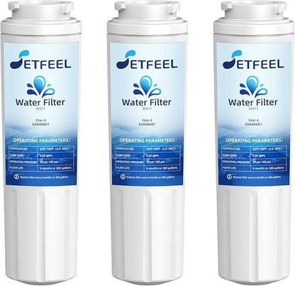 UKF8001 Water Filter Replacement for Kitchenaid, Whirlpool EDR4RXD1, Fiter 4, Fit Kitchenaid Refrigerator Krfc300ess01 wrx735sdhz00 wrx735sdhz01 UKF8001AXX-200, HDX FMM-2, 3 Filter SETFEEL