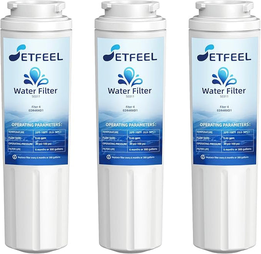 UKF8001 Water Filter Replacement for Kitchenaid, Whirlpool EDR4RXD1, Fiter 4, Fit Kitchenaid Refrigerator Krfc300ess01 wrx735sdhz00 wrx735sdhz01 UKF8001AXX-200, HDX FMM-2, 3 Filter SETFEEL