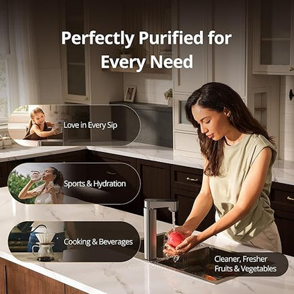 VIOMI® Master M1 Reverse Osmosis Alkaline Mineralization pH+ Water Filter, Lead & PFAS Reduction Under Sink Tankless RO System, NSF/ANSI 372 ETL Tested, Smart Faucet & App Monitor, 1000 GPD, BPA Free