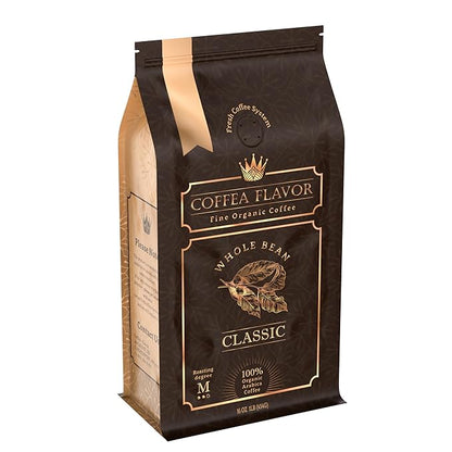 Premium Coffee Beans – Organic Whole Bean Coffee, 100% Arabica, Single Origin, Medium Roast, Balanced Acidity – by Coffea Flavor