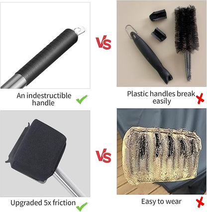 Steam Grill Brush Bristle Free,[Ultra Safe & Efficient] Grill Cleaner for Outdoor Grill,BBQ Replaceable Scraper Cleaning Head,Grill Brush BBQ Accessories,Gifts for Men/Dad ﻿