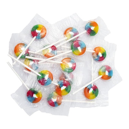 Clown Global Brands Rainbow Lollipops | 1,170 Count Bag | Gluten Free | Tutti Frutti Flavor | Great for Kids Parties