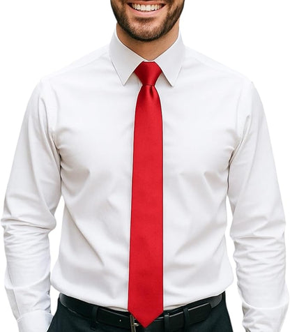 trilece Ties for Men - Men's Solid Color Ties - Formal Neckties for Men - Neck Tie for Man