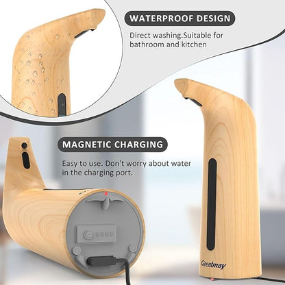 Convenient Automatic Soap Dispenser,4 Adjustable Levels Touchless Hand Sanitizer Pump with Infrared Sensor, 400 ml Countertop Electric Soap Dispenser for Bathroom,Kitchen