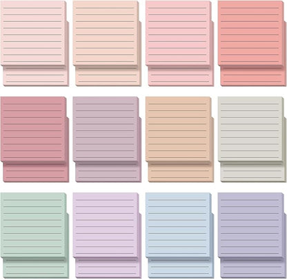 Yinder 24 Pcs Inspirational Sticky Notes Christmas Stocking Stuffers Motivational Sticky Notes Pad Employee Appreciation Gift Bulk for Teacher Nurse Coworker Office 3 x 3'' (No Words,Aesthetics)