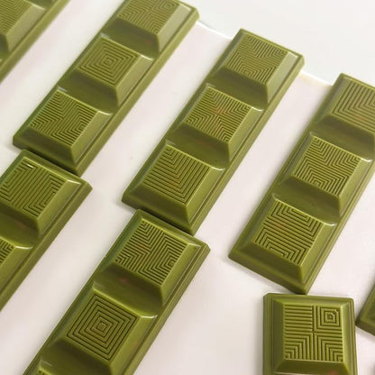 TCHO Perfect Matcha Chocolate Bar 5 Pack - Organic Oat Milk Chocolate with Matcha Shell and Strawberry Filling - Plant-Based Non-GMO Matcha Snacks
