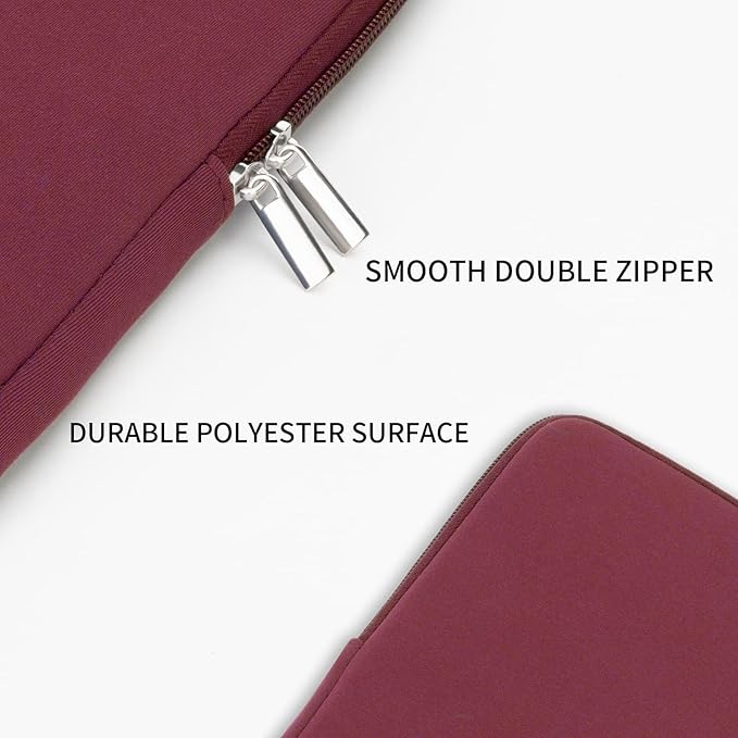 RAINYEAR 13 Inch Laptop Sleeve Compatible with 13.3" MacBook Air/Pro M1 M2 M3 M4 A3240 A3113 A2681 A2337 A1932 A2179 A2338 A1706 A1708 Carrying Computer Bag Protective Cover Case (Red)
