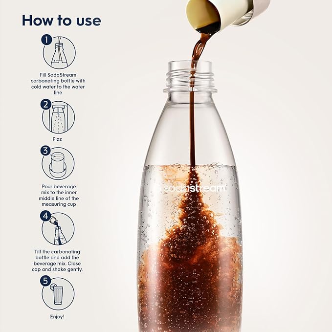 SodaStream - Diet Pepsi Beverage Mix Diet Flavor for SodaStream Turns 9.5 Gallons of Sparkling Water into Diet Pepsi Light, Crisp and Refreshing with Zero Calories 14.9 Fl Oz, Pack of 4