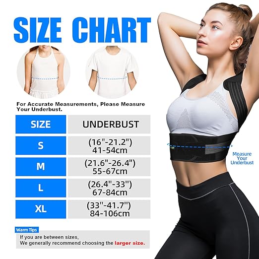 Posture Corrector for Women/Men/Kids, Adjustable Upper Back Brace for Back Pain Relief, Lightweight Posture Support Straightener for Teenagers Boys Girls to Improve Slouch, Prevent Humpback, L