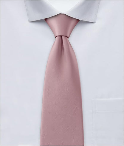 Jacob Alexander Solid Color Mens Tie - Soft-lined Necktie - Timeless Formal Look for Weddings and Business - (Regular Size)