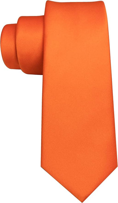 RBOCOTT 2.4“ Solid Color Skinny Tie Business Wedding Necktie for Men(6cm)