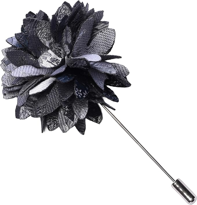 GUSLESON 3.15"（8cm） Mens Floral Tie and Lapel Pin Necktie Hankerchief Cufflinks Set for Men