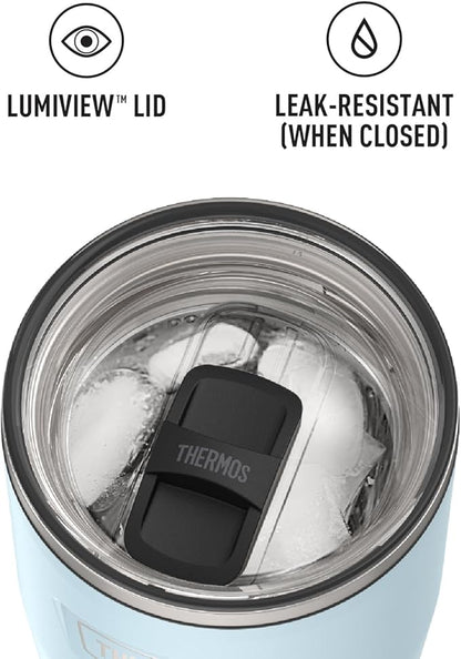 THERMOS ICON SERIES, Stainless Steel Cold Tumbler with Slide Lock, 24 Ounce, Glacier