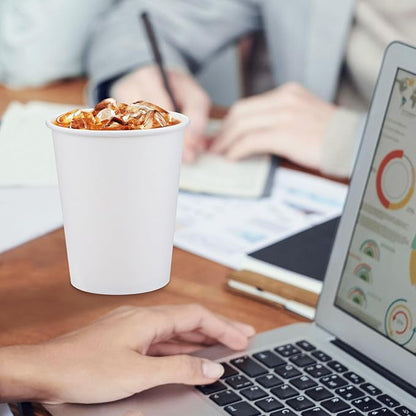 180 Count Paper Cups 8 oz, Disposable Coffee Cups Bulk, Thickened Durable Drinking Cups for Hot or Cold Beverage, Home, Office, Party, Business, Events