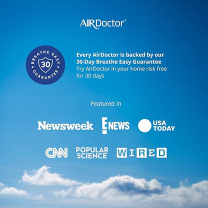 AirDoctor 4000 Air Purifier for Large Rooms | Triple filtration technology with UltraHEPA, Carbon/VOC material & Air Quality Sensor | Captures Particles 100x Smaller Than HEPA Standard (Black)
