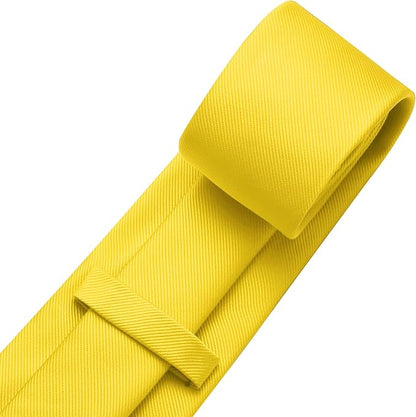 DecTwig Men's Ties Solid Color Formal Neckties 3.15" (8CM) Black Ties For Men
