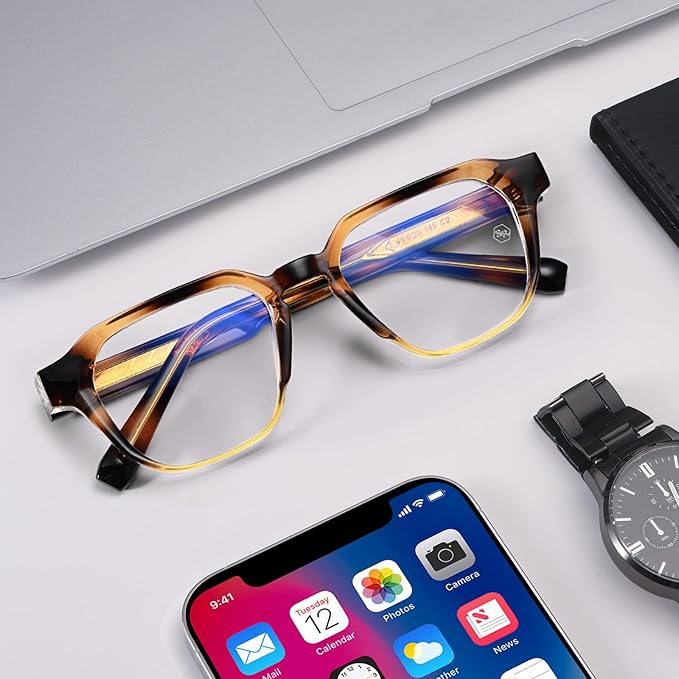 Dollger Blue Light Glasses for Women Men Computer Glasses Square Blue Light Blocking Glasses