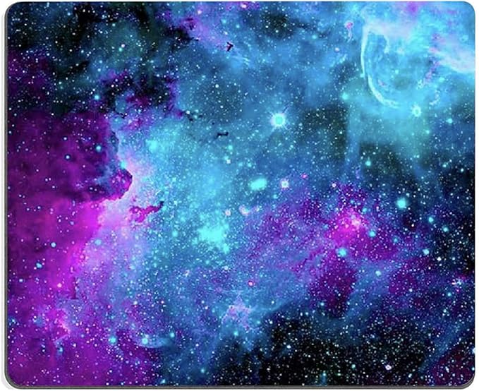 Gaming Mouse Pad,Blue Purple Galaxy Nebula Universe Space Non-Slip Rubber Base Mouse Pads For Computers Laptop Office, 9.5X7.9X0.12 Inch(240Mm X 200Mm X 3Mm)