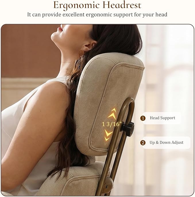 EUREKA ERGONOMIC Home Office Desk Chairs, Ergonomic Computer Chair with High Back, Executive Office Chair with Lumbar Support, Spring Cushion Seat, Mid-Century Modern, Off-White