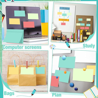 Fainne 8 Pack Sticky Notes Bulk Back to School Supplies Self Stick Note Pads Paper Memo for Office First Day of School Student Teacher Essentials (3 x 5 Inch,Fresh Color)
