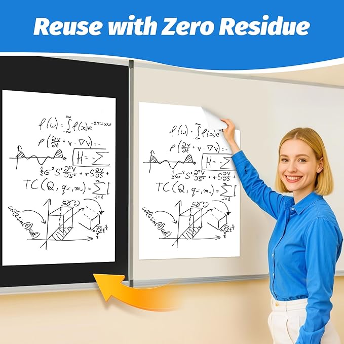 AFMAT Chart Paper, 25 in x 30 in Sticky Easel Pads, Large Chart Paper for Teachers, Ink Bleed-Through Resistant Flip Chart Paper for Office/Classroom/Whiteboard/Wall/Windows, 30 Sheets/Pad, 12 Pads