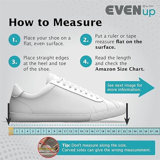 EVENup - Shoe Lift for Walking Boot I Adult Size Medium I Shoe Balancer for Use with Fracture Boots or Leg Length Discrepancy I 3 Adjustable Heights for Gait Improvement I Shoe Leveler, Shoe Riser